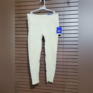 NWT Joy Lab High Rise Seamless Ivory Women's 7/8 (Cropped) Leggings Size Large